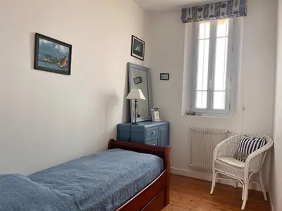 Un ou plusieurs lits dans un hébergement de l'établissement Kersimoun - F3 Spacieux - 1er Et face Mer & Plage