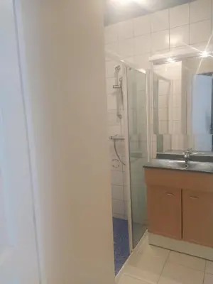 Salle de bains dans l'établissement Villa de l'epi Grandcamp Maisy