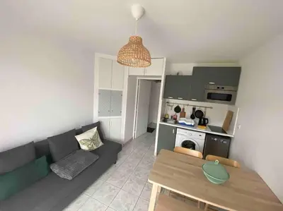 Cuisine ou kitchenette dans l'établissement Escapade marine-proche plage