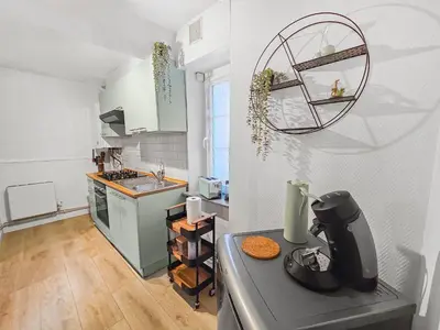 Cuisine ou kitchenette dans l'établissement Le SweetHome