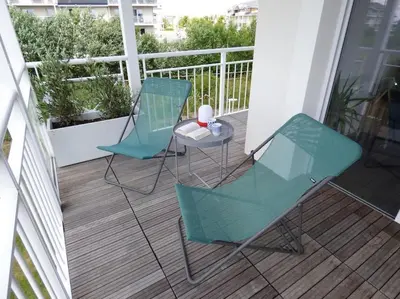 Balcon ou terrasse dans l'établissement Les Cavaliers