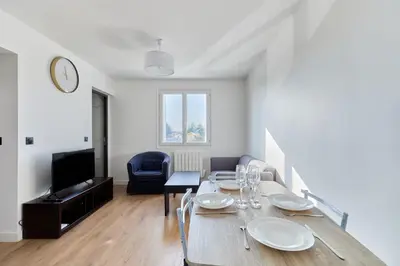 Coin salon dans l'établissement Appartement Lumière Normande - Welkeys