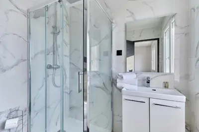 Salle de bains dans l'établissement Appartement Lumière Normande - Welkeys