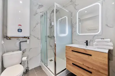 Salle de bains dans l'établissement Appartement Évasion Normande - Welkeys