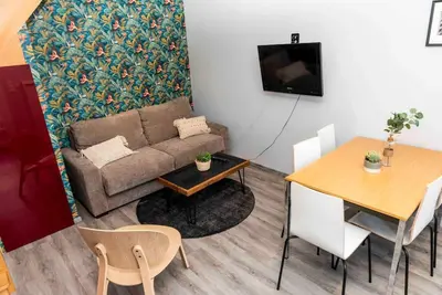 Coin salon dans l'établissement Triplex 5 personnes au calme