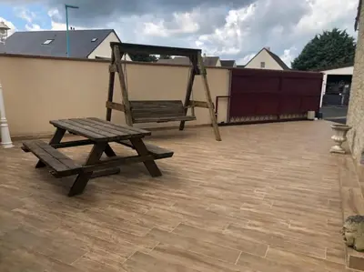 Balcon ou terrasse dans l'établissement Gîte à 3min de Ste-Mère-Eglise