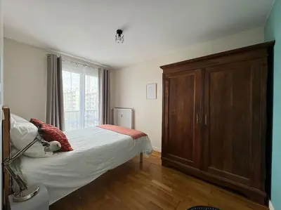 Un ou plusieurs lits dans un hébergement de l'établissement Appartement résidence calme proche centre-ville