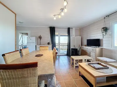 Télévision ou salle de divertissement dans l'établissement Chalet de la Butte aux Cerfs