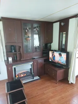 Cuisine ou kitchenette dans l'établissement Mobilhome à cancale