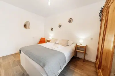 Un ou plusieurs lits dans un hébergement de l'établissement Le Levant - Appartement neuf - 1 chambre - Terrasse