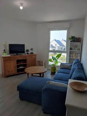 Coin salon dans l'établissement Brand new, fully equipped, comfortable apartment