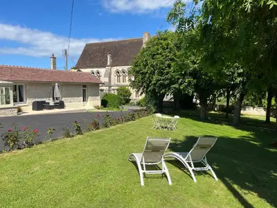 Jardin de l'établissement Gîte du Manoir de l'Abbaye