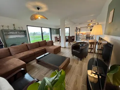 Coin salon dans l'établissement Villa entre Terre et Mer