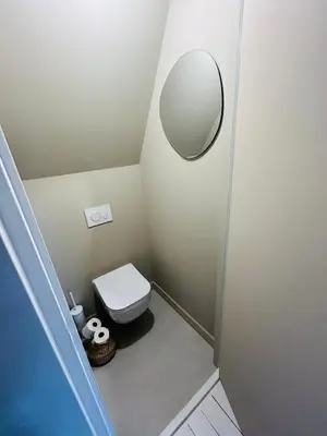 Salle de bains dans l'établissement La Maison du Nice Caennais