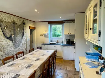 Cuisine ou kitchenette dans l'établissement Le Moulin de la Fosse Soucy 