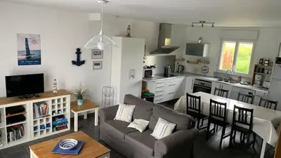 Cuisine ou kitchenette dans l'établissement Gite du Corps de Garde - Bord de Mer Normandie