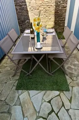 Terrasse ou espace extérieur de l'établissement Le petit chalet bleu