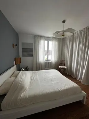 Un ou plusieurs lits dans un hébergement de l'établissement La Casa Plume proche du centre et de la mer