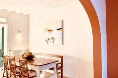 Coin salon dans l'établissement La Casa Plume proche du centre et de la mer