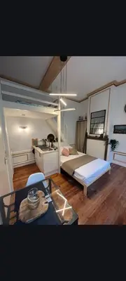 Un ou plusieurs lits dans un hébergement de l'établissement Joli studio centre-ville Caen