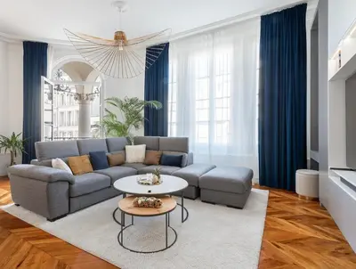 Coin salon dans l'établissement Appartement d'exception en plein coeur de Caen