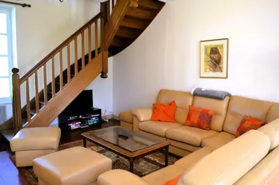 Coin salon dans l'établissement Maison Le Landais