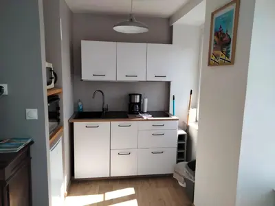 Cuisine ou kitchenette dans l'établissement Superbe appartement