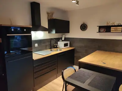 Cuisine ou kitchenette dans l'établissement La vie est belle