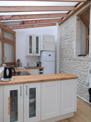 Cuisine ou kitchenette dans l'établissement L'Algue Marine