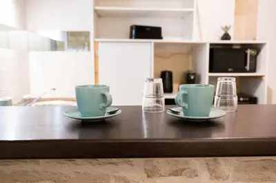Plateau bouilloire dans l'établissement Plein cœur Historique de Caen - Quartier animé - au pied des boutiques, bars et restaurants