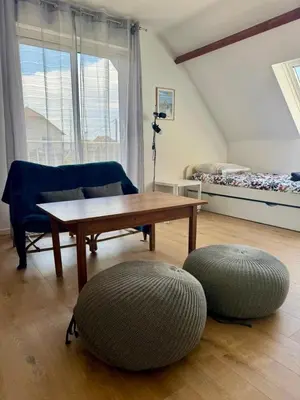 Cuisine ou kitchenette dans l'établissement Brèche Marais - Duplex niché en bord de mer