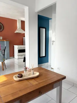 Cuisine ou kitchenette dans l'établissement Le petit Morin