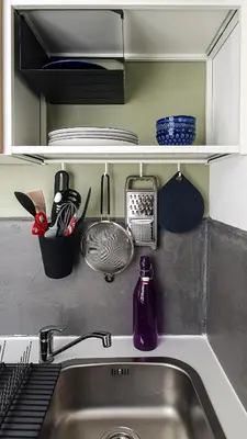 Cuisine ou kitchenette dans l'établissement Charmant studio