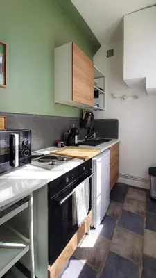 Cuisine ou kitchenette dans l'établissement Charmant studio