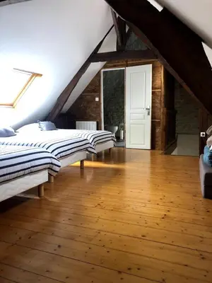 Un ou plusieurs lits dans un hébergement de l'établissement Le refuge de l hortensia gite