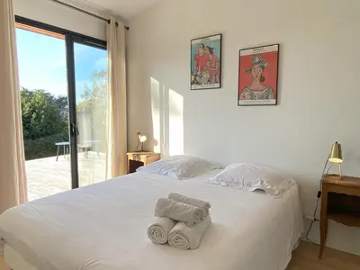 Un ou plusieurs lits dans un hébergement de l'établissement Villa La Foliotte