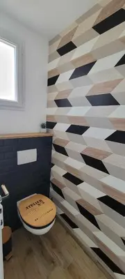 Salle de bains dans l'établissement petite maison 3km de la mer