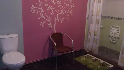 Salle de bains dans l'établissement Hotel Moderne
