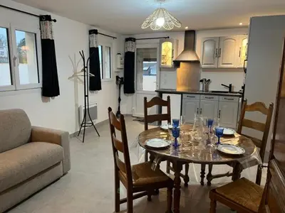 Cuisine ou kitchenette dans l'établissement Chez JP