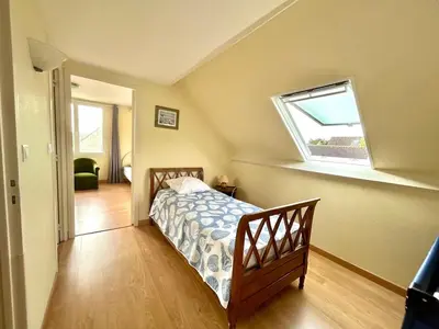 Un ou plusieurs lits dans un hébergement de l'établissement Villa Saint Antoine, vue mer à 60m de la plage