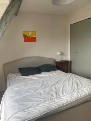 Un ou plusieurs lits dans un hébergement de l'établissement Cottage with Garden 5mn Beach