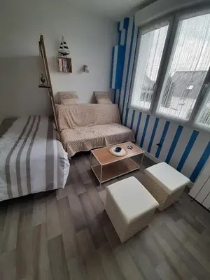 Un ou plusieurs lits dans un hébergement de l'établissement Appartement 2 pieces