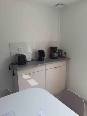Cuisine ou kitchenette dans l'établissement Maison avec vue mer à Omaha Beach - idéal familles
