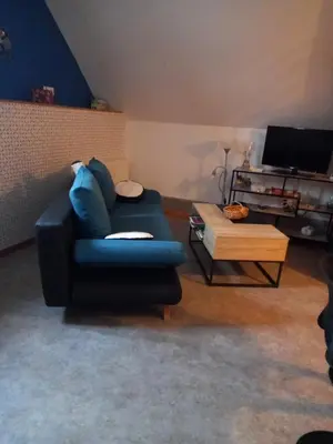 Télévision ou salle de divertissement dans l'établissement Studio dans une longère en pierre à la campagne