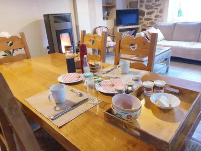 Coin salon dans l'établissement Le chambre du Clos Giot