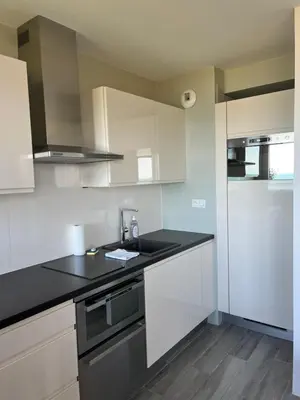 Cuisine ou kitchenette dans l'établissement Appartement T2 vue mer