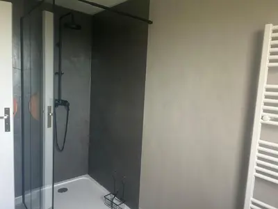 Salle de bains dans l'établissement Gîte de la Mancellière sur vire