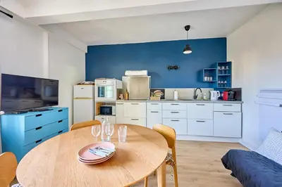 Cuisine ou kitchenette dans l'établissement La Parenthèse Normande - Proche Plage