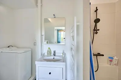 Salle de bains dans l'établissement La Parenthèse Normande - Proche Plage