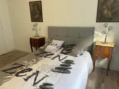 Un ou plusieurs lits dans un hébergement de l'établissement Appartement d'exception centre ville Gavray